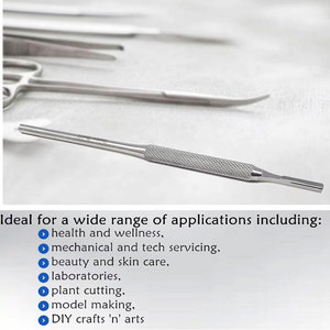 ด้ามจับมีดผ่าตัดแบบแมนนวลคุณภาพพรีเมียม JACKBILLY # ใบมีดผ่าตัดสแตนเลส 3 ชิ้น ได้รับการรับรองมาตรฐาน CE เหมาะสำหรับขนาด 9-16 สำหรับการผ่าตัดที่มีความแม่นยำ - Product Image 2