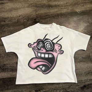 Camiseta Blanca 100% Algodón con Cuello Redondo, Impresión DTG Personalizada, Logotipo Desgastado, Corte Recto para Hombre - Product Image 4