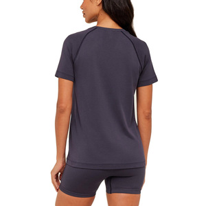 T-shirt basique surdimensionné pour femmes, fabricant en gros, tee-shirt en coton uni, vêtements à marque privée - Product Image 6