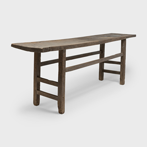 Mesa de Madera de Olmo Chino Rústica, Estilo Provincial de la Dinastía Qing, Mesa Consola Hecha a Mano, Decoración Minimalista para el Hogar de Estilo Rústico - Product Image 2