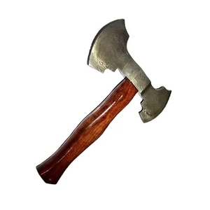 Hacha de Acero de Damasco de Doble Cabeza Personalizable, Estilo Vikingo de Alta Calidad con Mango de Madera para Uso Industrial y Camping - Product Image 5