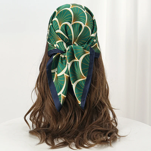 Luxury Print Satin Silk Square Scarf for Women <b>Shawl</b> Hijab Neckerchief Female Hair Ribbon Headband Fashion <b>Wrap</b> Bandana 2026 New - Product Image 5