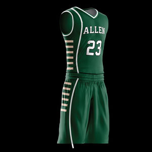 Maillot de basket respirant personnalisé en polyester, anti-UV, confortable, nouveau style, grande taille, avec nom d'équipe, ensemble uniforme classique - Product Image 5