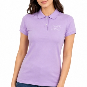 Polo de Mujer de Manga Corta, Bordado, Premium, Transpirable, Suave y Cómodo, con Letra en el Frente, Estilo Casual, Corte Regular - Product Image 1