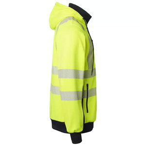 Sweat à capuche zippé en polaire haute visibilité pour vêtements de travail hivernaux, vêtements de sécurité pour la route et la construction - Product Image 6