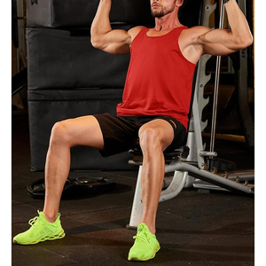 Débardeur de sport sans manches pour homme, respirant, coupe ajustée, côtelé, débardeur musculaire pour homme - Product Image 6