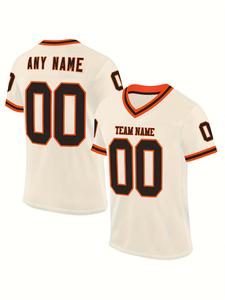 Maillot de football américain personnalisé, T-shirt de sport d'équipe personnalisé, uniforme à manches courtes, nom et numéro personnalisés, performance athlétique, jeu - Product Image 3