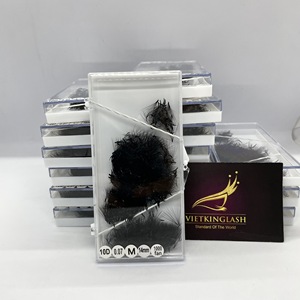 High Quality Mega Volume Handmade Promade <b>Lash</b> Fans 10D M Curl Ultra Soft Pointy Base Korean PBT Russian Volume <b>Lash</b> Extensions - Product Image 4