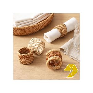 VIETNAM LUXURY ECO-FRIENDLY MEDITERRANEAN RATTAN NAPKIN <b>RINGS</b> HOT TREND TABLEWARE DECOR for WEDDING THANKSGIVING PARTIES <b>CHEAP</b> - Product Image 3