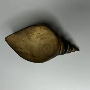 Plateau long en bois, texture naturelle, intérieur poli, bords lisses, design élégant, bol à cire de bougie en bois - Product Image 1