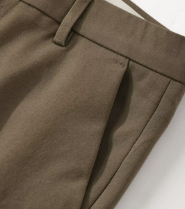 <b>Knee</b> Length 100% Cotton Elastic Waist Anti-Wrinkle Solid Knitted Tailored Men's Shorts Casual Lightweight Breathable Summer - Product Image 4