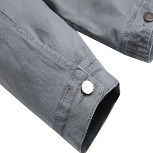 Veste en jean pour homme, vêtement d'extérieur décontracté pour l'hiver, veste boutonnée, taille oversize, 100% coton, écologique, respirante, logo personnalisé, service OEM - Product Image 3