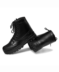 Men Leather Boots Genuine Material Premium Quality Lace Up Ankle Boots With Strong Grip Sole Comfortable Daily Wear Footwear - Product Image 2