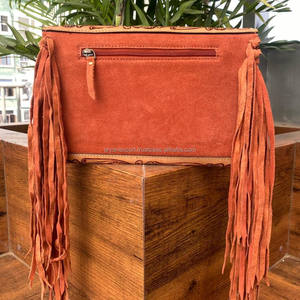 Bolso cruzado de cuero de gamuza con herramientas manuales personalizadas de lujo, nueva tendencia, bolsos de cuero genuino de piel de vaca de alta calidad para mujer - Product Image 5