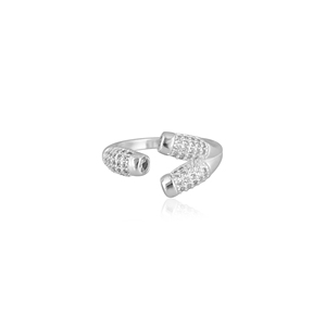 Cubic Zirconia Gemstone <b>Adjustable</b> Stylish Wedding <b>Ring</b> | 925 Sterling Silver - Product Image 1