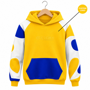 Sudadera Transpirable y Elegante de la Hermandad Femenina Cosh International, Amarilla, Azul y Blanca, Manga Larga con Bolsillos, Logotipo Personalizado - Product Image 1