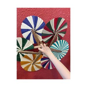 MIX COLOR BAMBOO AND COCONUT LEAF HAND FAN EASY TO FOLD SMALL SIZE LIGHT WEIGHT COCONUT HANDFAN QUICK SALE IN 2026 - Product Image 3