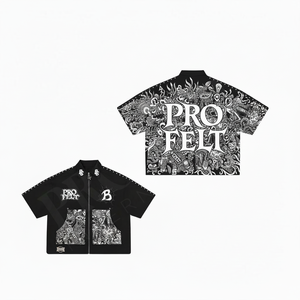 Camiseta de Moda Urbana de Manga Corta con Diseño Moderno, Estilo Hip Hop, Bolsillos con Cremallera, Estampado, Talla Grande, 100% Algodón - Product Image 2