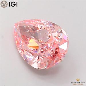Diamant de laboratoire CVD, couleur rose vif fantaisie, clarté VS1, 7,01 carats, taille poire, avec certificat IGI, pour bague de luxe, cadeau spécial - Product Image 6