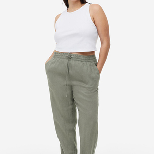Pantalones Casuales Diarios Personalizados de Felpa Francesa, Holgados, de Pierna Ancha, Estilo Baggy para Mujer - Product Image 1