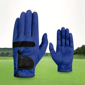 Service OEM, gants de golf pour adultes en peau de mouton bleus et blancs, respirants, faciles à utiliser, meilleur fournisseur, mode personnalisée. - Product Image 4