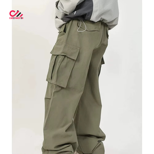 Prix de gros – Pantalon de survêtement décontracté pour homme, coupe droite, taille haute, en toile épaisse 100 % coton biologique, personnalisable, haute qualité - Product Image 4