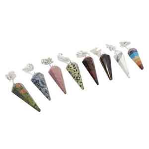 Péndulo de Piedra Solar Natural Facetada en Forma de Cono, Péndulo de Radiestesia, Péndulos de Piedras Preciosas en Forma de Cono, Péndulo de Cristal a Precio Económico - Product Image 4