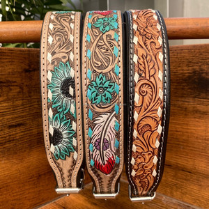 Fabricant de colliers de chien rembourrés en cuir usiné à la main de haute qualité en cuir de vache véritable colliers d'entraînement réglables pour animaux de compagnie - Product Image 6