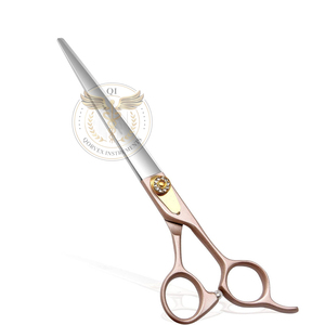 Professional Curved Chunker <b>Dog</b> Grooming <b>Scissors</b> 7.0'' Rose Gold Thinning Shears 420C Stainless Steel Blades Right - Product Image 2