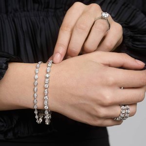 Bracelet élégant pour femme en moissanite et diamant, chaîne en argent sterling 925, bijoux tendance hip-hop, cadeau - Product Image 4