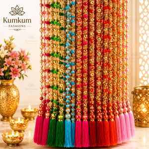 Indian <b>Wedding</b> <b>Decor</b> Colorful Velvet Ball Tassel Garland Pompom Bell Strings Festive <b>Wedding</b> Housewarming Stage Backdrop <b>Decor</b> - Product Image 3