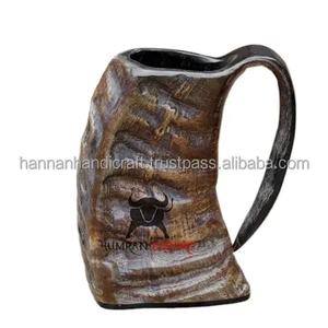 Corne de buffle faite à la main pour le vin et la bière, aspect antique, tasse en corne, disponible au prix de gros en provenance d'Inde - Product Image 2