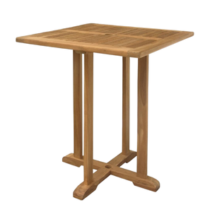 โต๊ะรับประทานอาหารโครงไม้เนื้อแข็งทรงสี่เหลี่ยมผิวสัมผัสธรรมชาติ เฟอร์นิเจอร์รับประทานอาหารสำหรับบ้านและสวน ผลิตในอินโดนีเซีย - Product Image 1