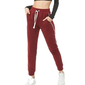 Pantalon de survêtement en molleton de coton pour femmes, pantalon de survêtement en polaire de coton/polyester pour le printemps pour le fitness, la course à pied et les sports d'hiver - Product Image 5