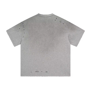 เสื้อยืดโอเวอร์ไซส์ทรงบ็อกซี่สไตล์วินเทจ ล้างสีแบบแอซิดวอช สำหรับผู้ชาย ผ้าฝ้ายแท้ 100% คุณภาพสูง ระบายอากาศได้ดี รับสกรีนโลโก้เองได้ - Product Image 4