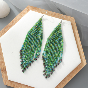 Pendientes Bohemios Hechos a Mano con Cuentas para Mujer, Joyería Linda Estilo Boho por MD HANDICRAFTS - Product Image 3