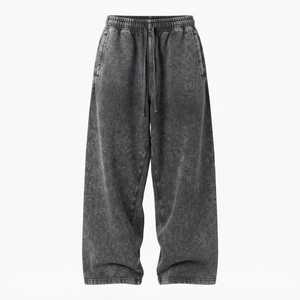 Wholesale Acid Wash Baggy Sweatpants Vintage Heavyweight Cotton Mineral Wash Mens Joggers Loose Fit Streetwear Pants - Product Image 1