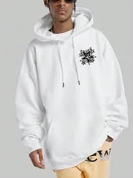 Custom Star Graphic Hoodie | White Oversized <b>Pullover</b> | Heavyweight 400 GSM Streetwear Fleece - Product Image 3