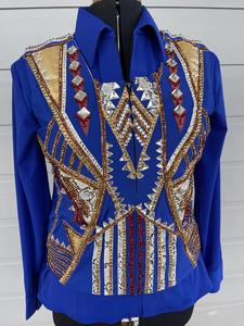 Veste de spectacle Western Custom Rodeo Queen Base bleue - Product Image 2