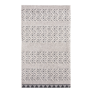 Modern Geometric Area Rug Rectangle Flat Weave Polypropylene Waterproof Living Room Gray <b>White</b> Pattern at Wholesale Price - Product Image 1