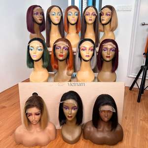 Pelucas de Cabello Humano Vietnamita de Alta Calidad, Densidad Personalizada, Peluca con Frente de Encaje Suizo, Pelucas Lisas SDD para Mujeres Negras - Product Image 6