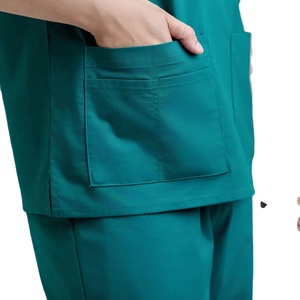 52% Cotton 45% Polyester 3% Spandex FMF Unisex Worsted Fabric Needle Detection Vietnamese Made Hospital Use Medical <b>Scrub</b> <b>Set</b> - Product Image 1