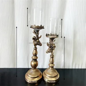 Bougeoir en métal fait main de luxe contemporain pour la décoration de la maison, des événements, de Noël, intérieurs minimalistes modernes, typographie - Product Image 4