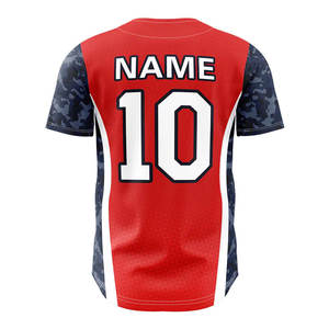 Custom <b>Baseball</b> Jersey Button Up Athletic Sports Shirt Lightweight Polyester Breathable Team Uniform - Product Image 4