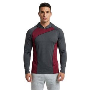 Custom Gym <b>Pullover</b> for <b>Men</b> in Polyester Spandex Lightweight Athletic Hoodie with High Neck Training Design - Product Image 1