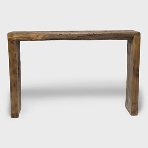 Luxury Reclaimed Elm Waterfall <b>Table</b> Handcrafted Solid <b>Wood</b> Modern <b>Rustic</b> Accent Console <b>Dining</b> and Coffee <b>Table</b> with Natural Gr - Product Image 3