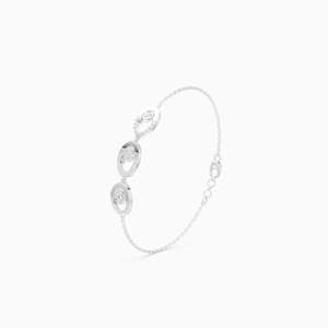 Daily Wear Lab Grown Diamond Allure Marquise Link <b>Bracelet</b> 0.43 Ct In 9K Yellow White And Rose Gold - Product Image 3