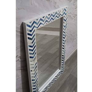 Handmade Bohemian <b>Rectangle</b> <b>Mirror</b> With Blue White Chevron Frame Decorative <b>Wall</b> <b>Mirror</b> For Home Decoration by GIFTY CRAFT - Product Image 5