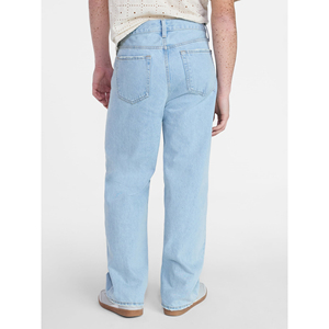 กางเกงยีนส์เดนิมทรงตรงสไตล์วินเทจคุณภาพสูงแบบสตรีทแวร์ มีกระเป๋า ทรงตรงหลวมสำหรับผู้ชาย - Product Image 3