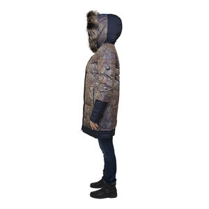 Chaquetas Acolchadas de Mezclilla para Mujer con Relleno de Algodón, Diseño Varsity con Capucha para Deportes al Aire Libre de Invierno, Mangas Regulares - Product Image 2